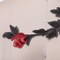 Red Color Embroidered 3D Flower Patch Iron On for Costume and Clothing
